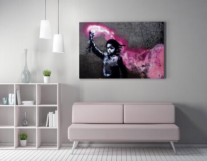 Wallity Lienzo Decorativo Banksy WY27 70 x 100 cm Wallity Lienzo Decorativo Banksy WY27 70 x 100 cm